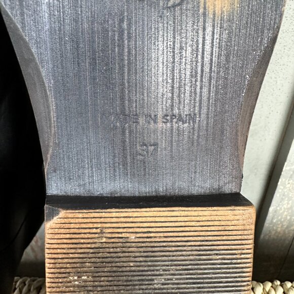 Free People Mont Blanc Leather Sandals Sz EU 37, US 6.5 Black - Picture 11 of 16